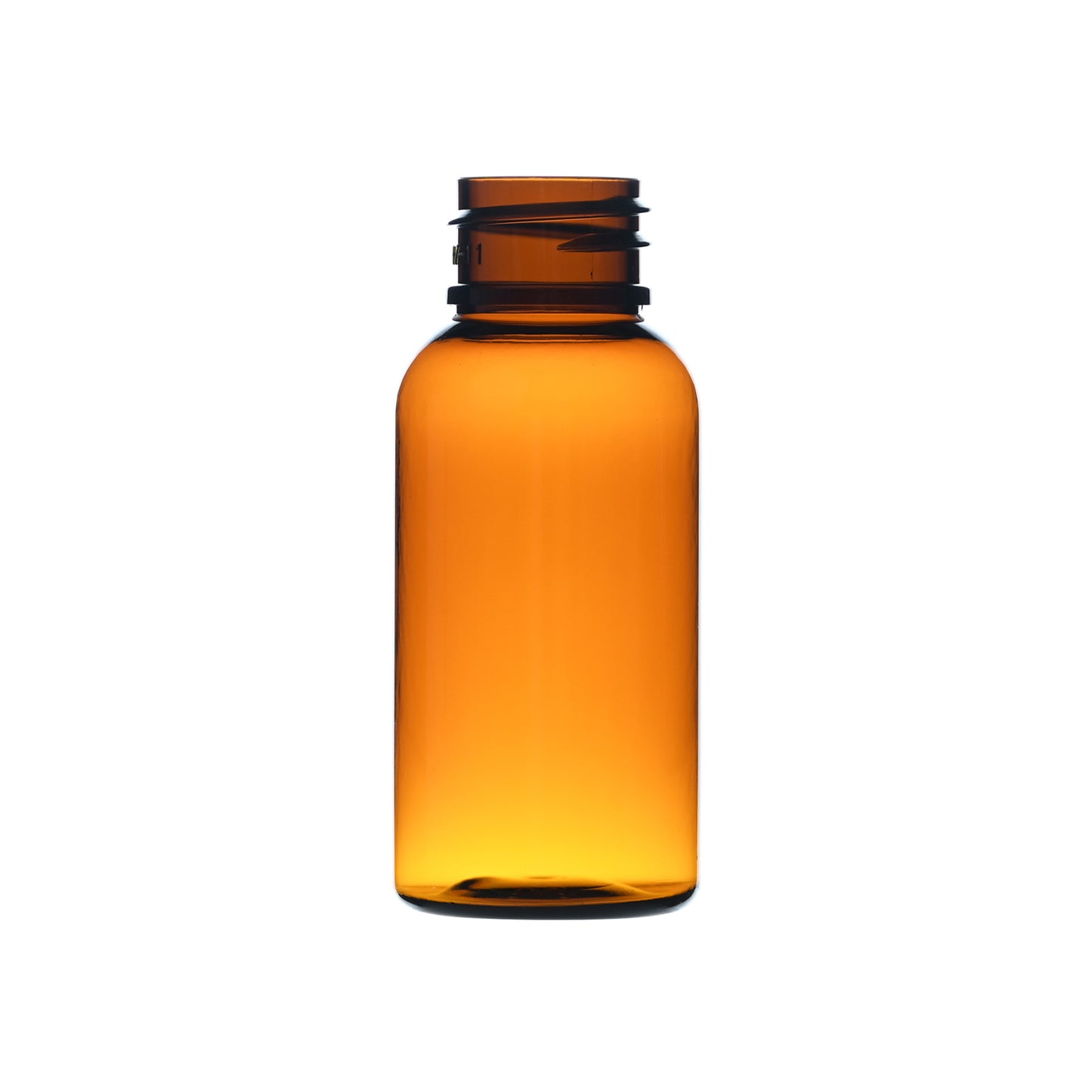 1 oz PET Plastic Boston Round Bottle 20-410 Neck Finish