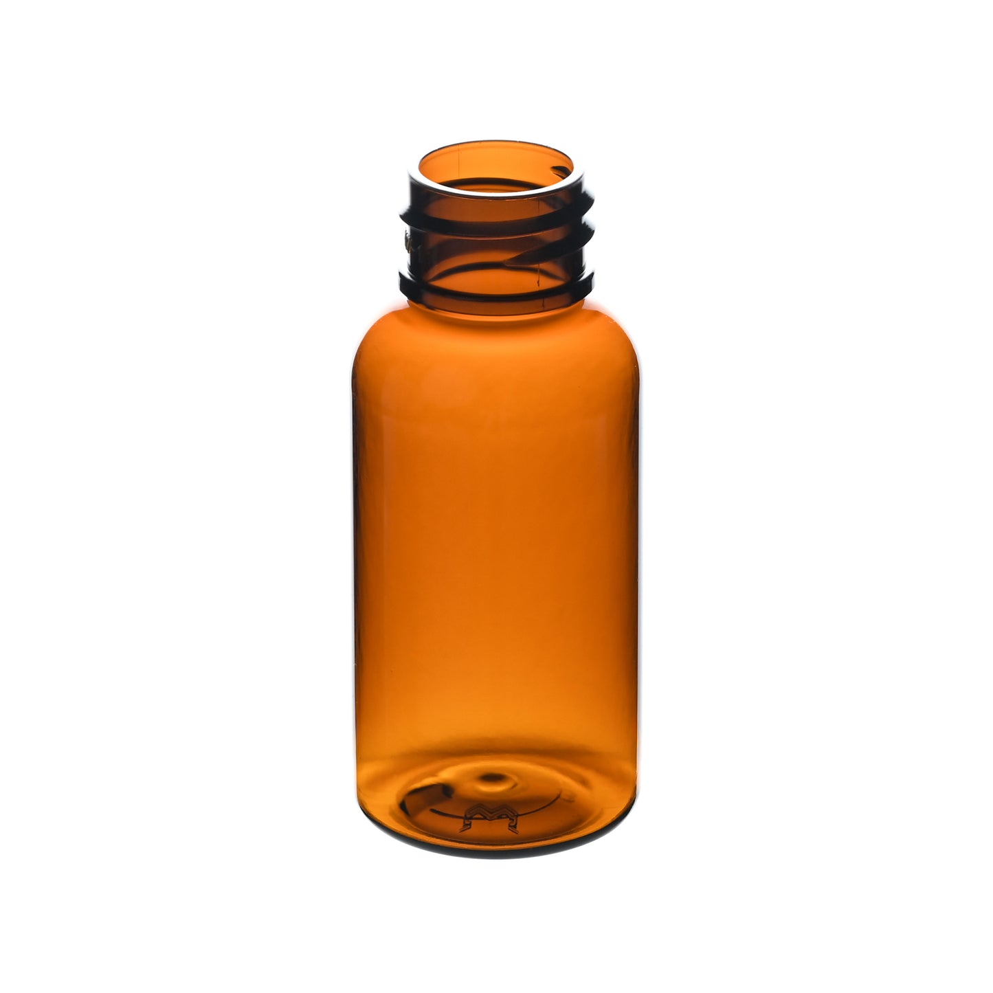 1 oz PET Plastic Boston Round Bottle 20-410 Neck Finish