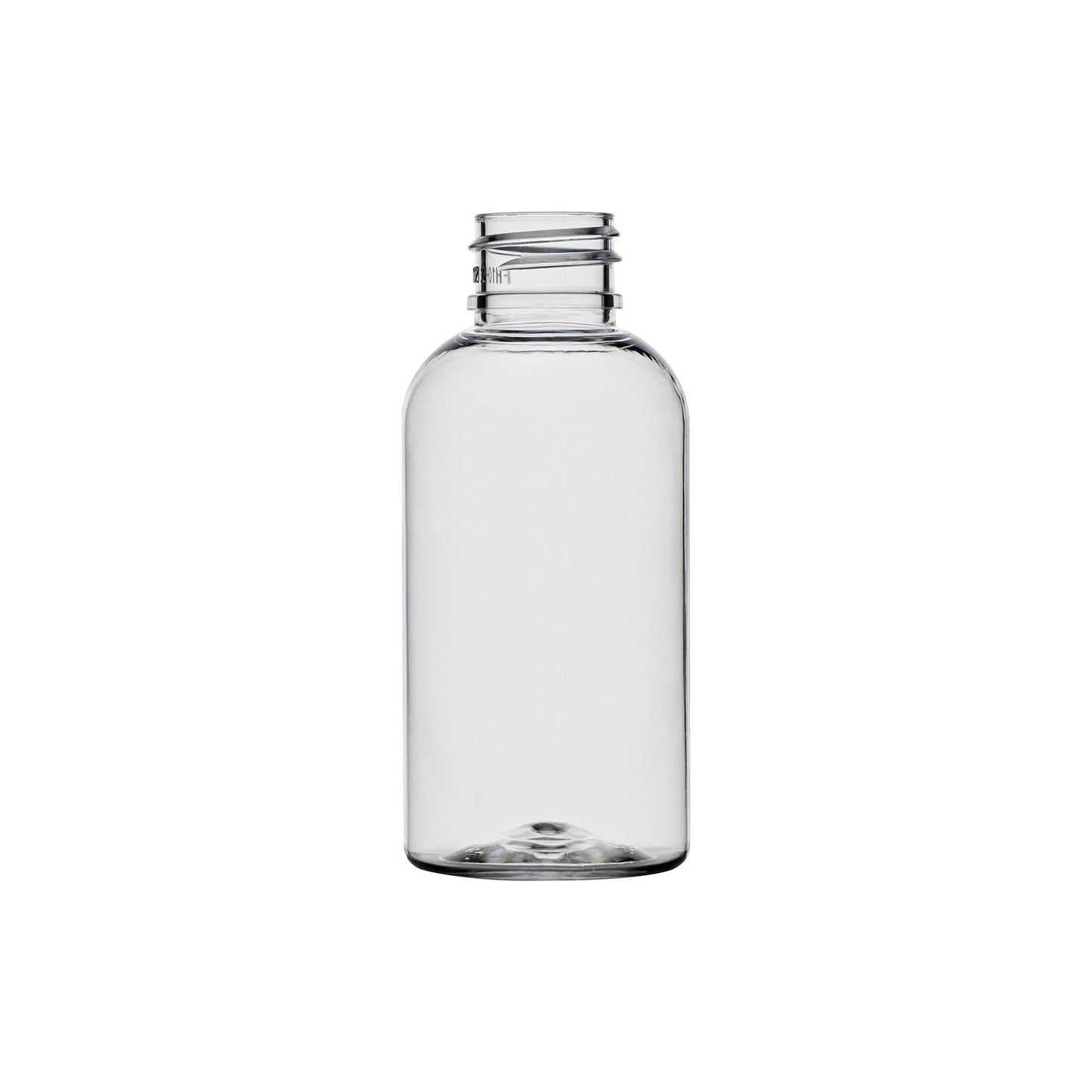 2 oz PET Plastic Boston Round Bottle 20-410 Neck Finish