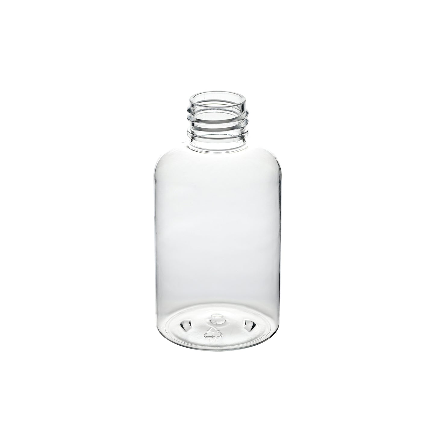 4 oz Clear PET Plastic Squat Boston Round Bottles 24-410 Neck Finish