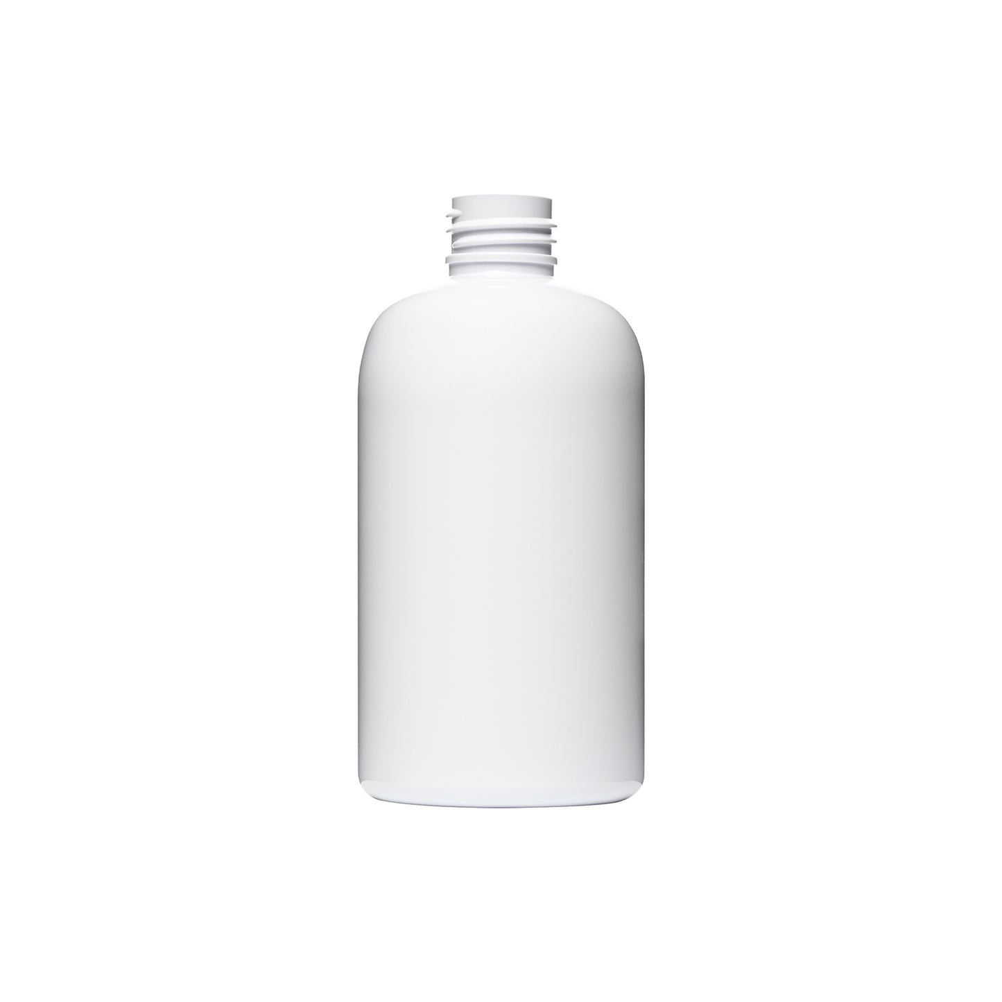 8 oz PET Plastic Squat Boston Round Bottles 24-410 Neck Finish