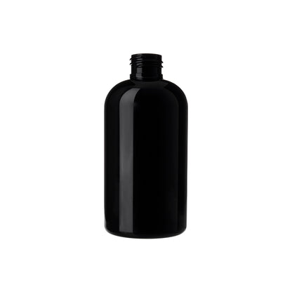 8 oz PET Plastic Squat Boston Round Bottles 24-410 Neck Finish