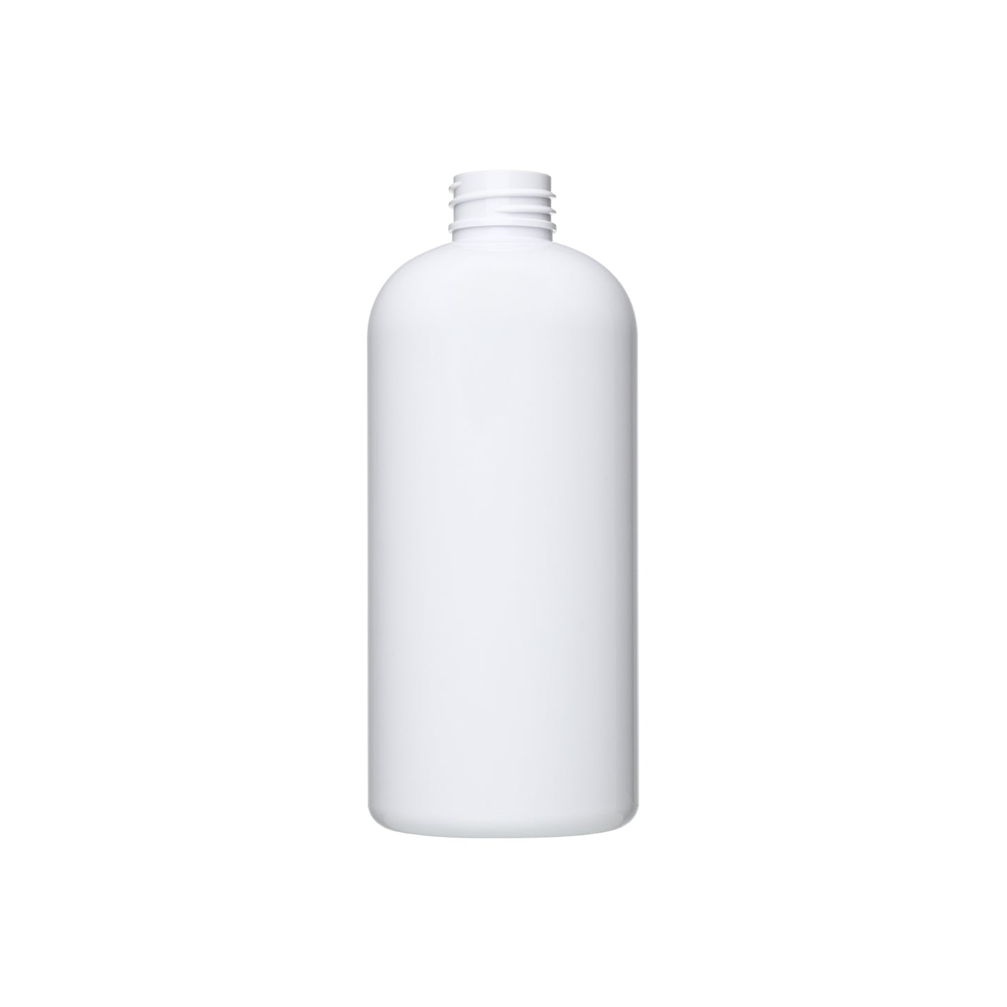 16 oz PET Plastic Squat Boston Round Bottle 28-410 Neck Finish