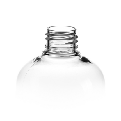 12 oz Clear PET Boston Round Bottle with 24-400 Neck Finish