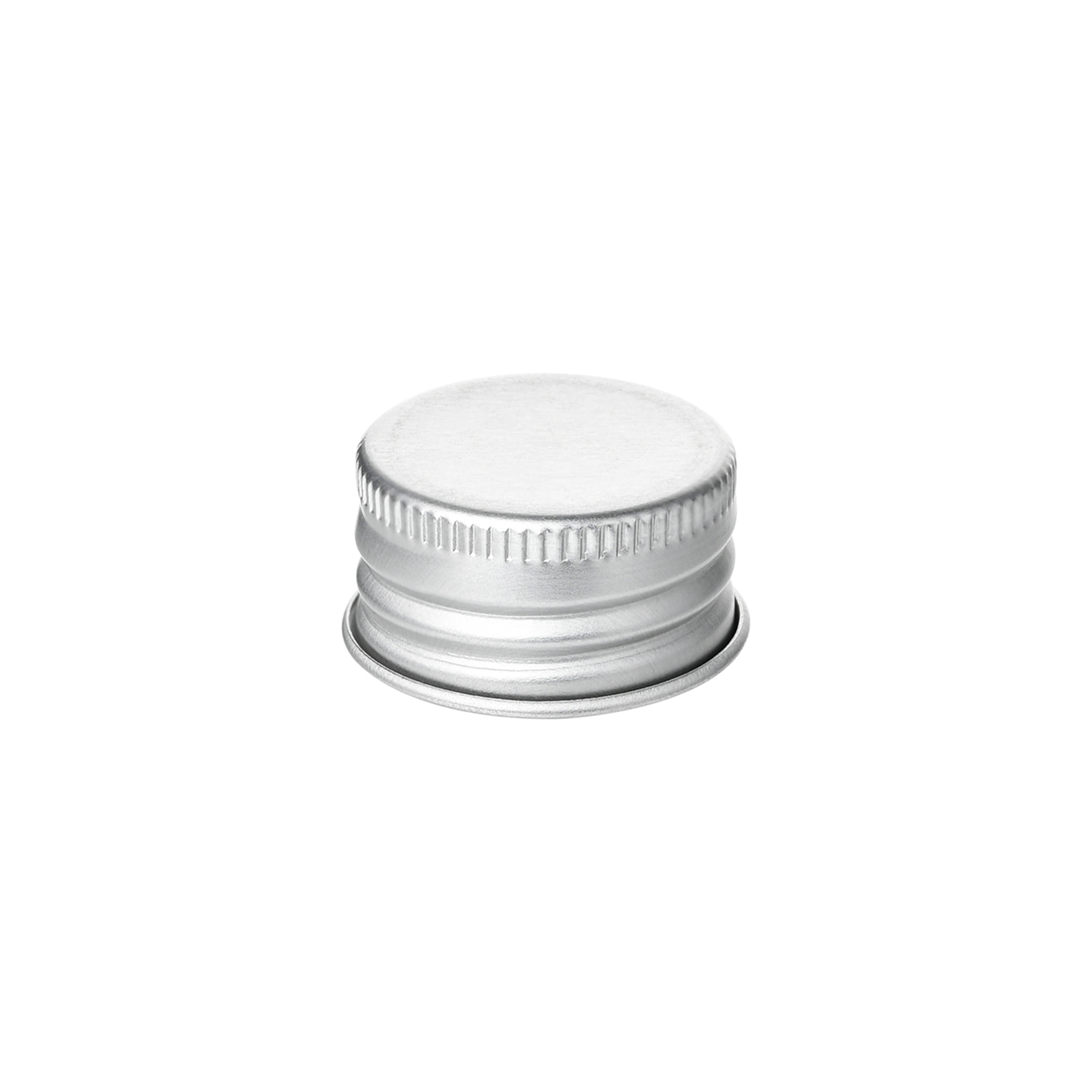 24-410 Silver Aluminum Screw Top Cap with PE Liner