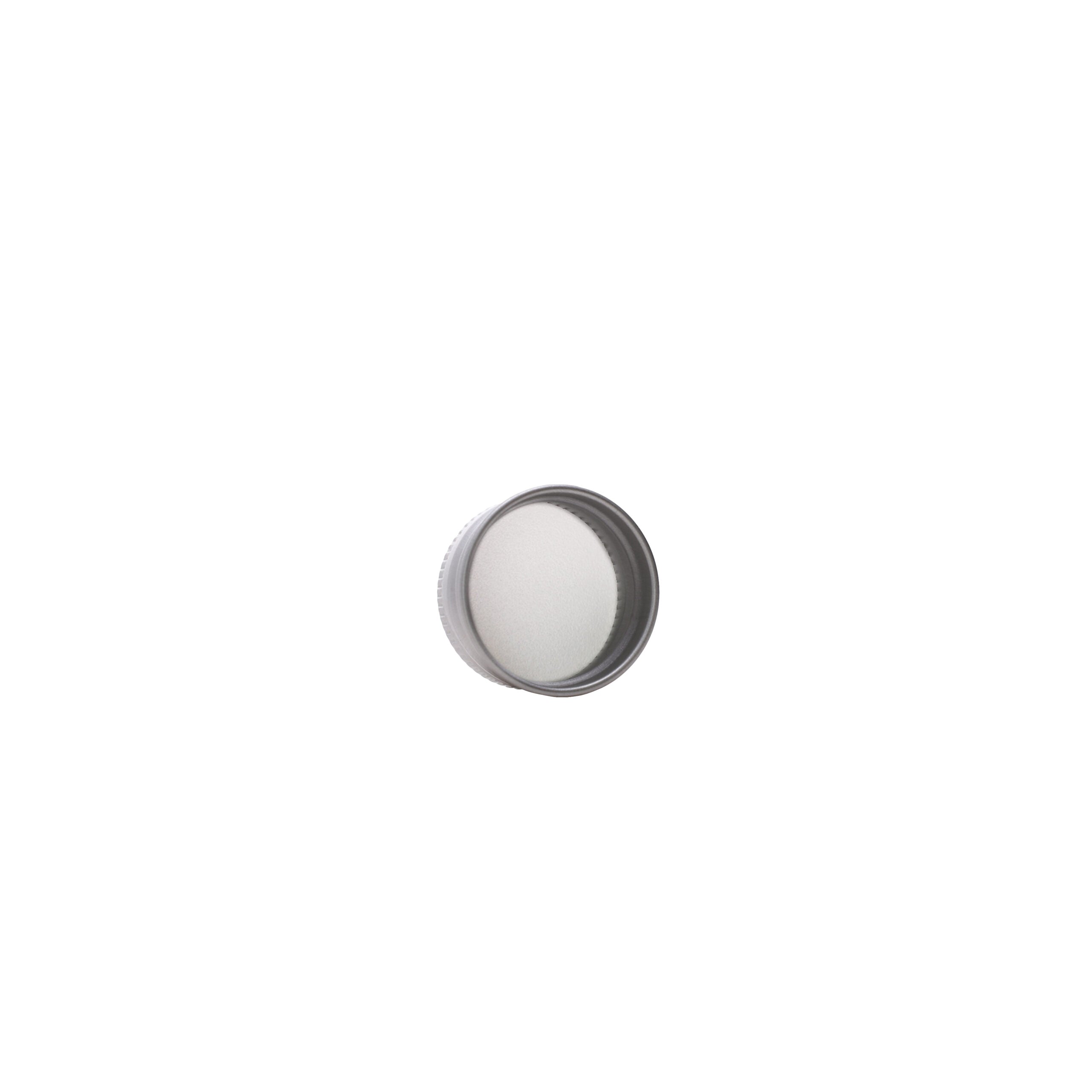 24-H15 Silver Aluminum Screw Top Cap with PE Liner