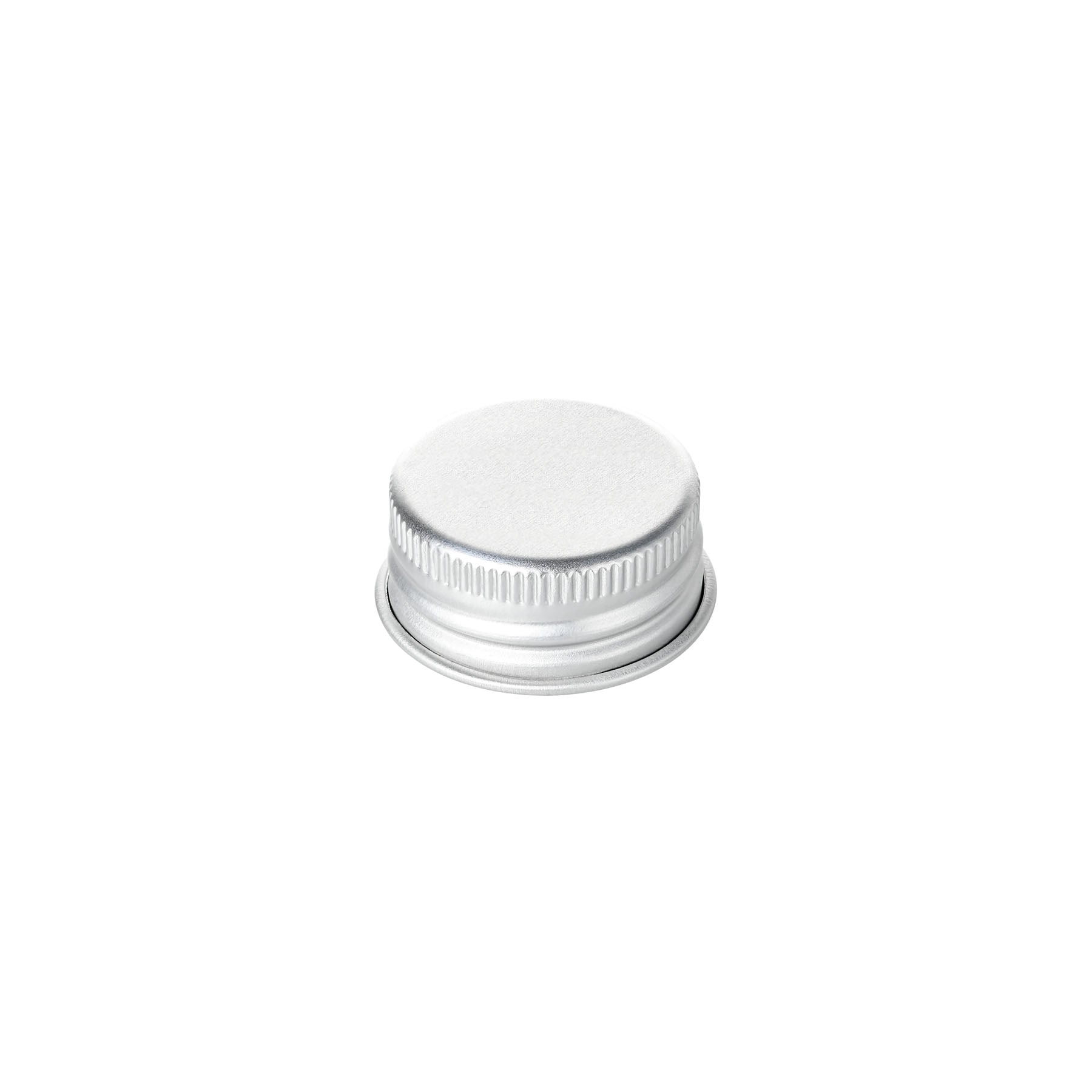 28-410 Silver Aluminum Screw Top Cap