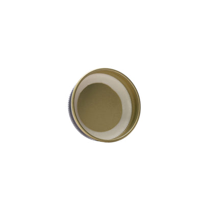 43-400 Glossy Black and Gold Metal Cap with Plastisol Liner - liner view