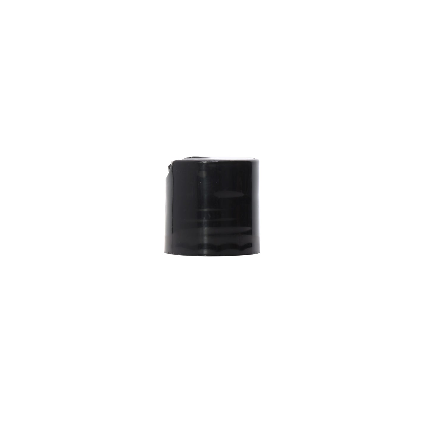 24-410 Black Smooth Disc Top Cap with HIS-1 Liner closed lid