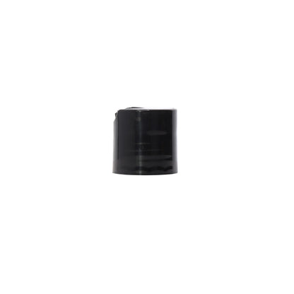 24-410 Black Smooth Disc Top Cap with HIS-1 Liner closed lid