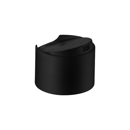 24-410 Matte Black Smooth Symmetrical Disc Top Cap with PS Liner