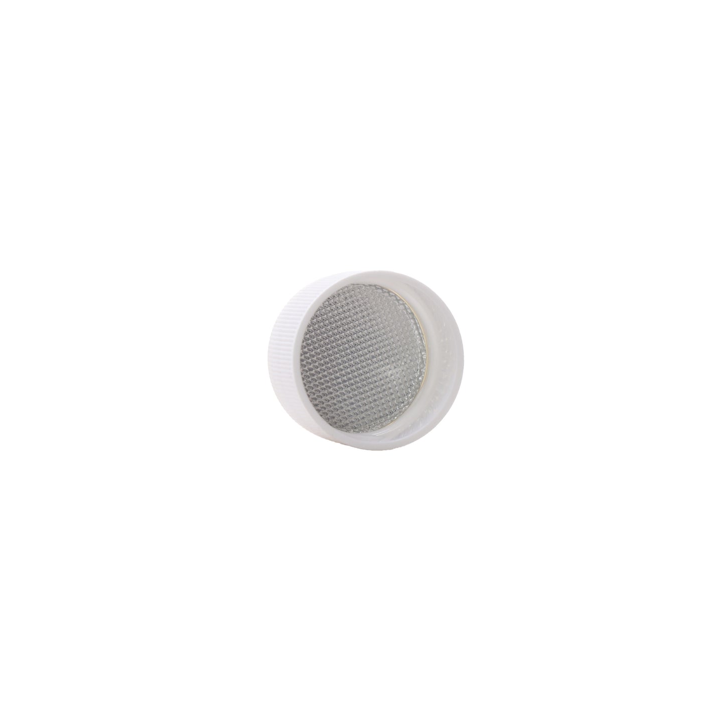 Inside of 28-410 White PP Plastic Ribbed Screw Top Cap with Universal HIS Liner