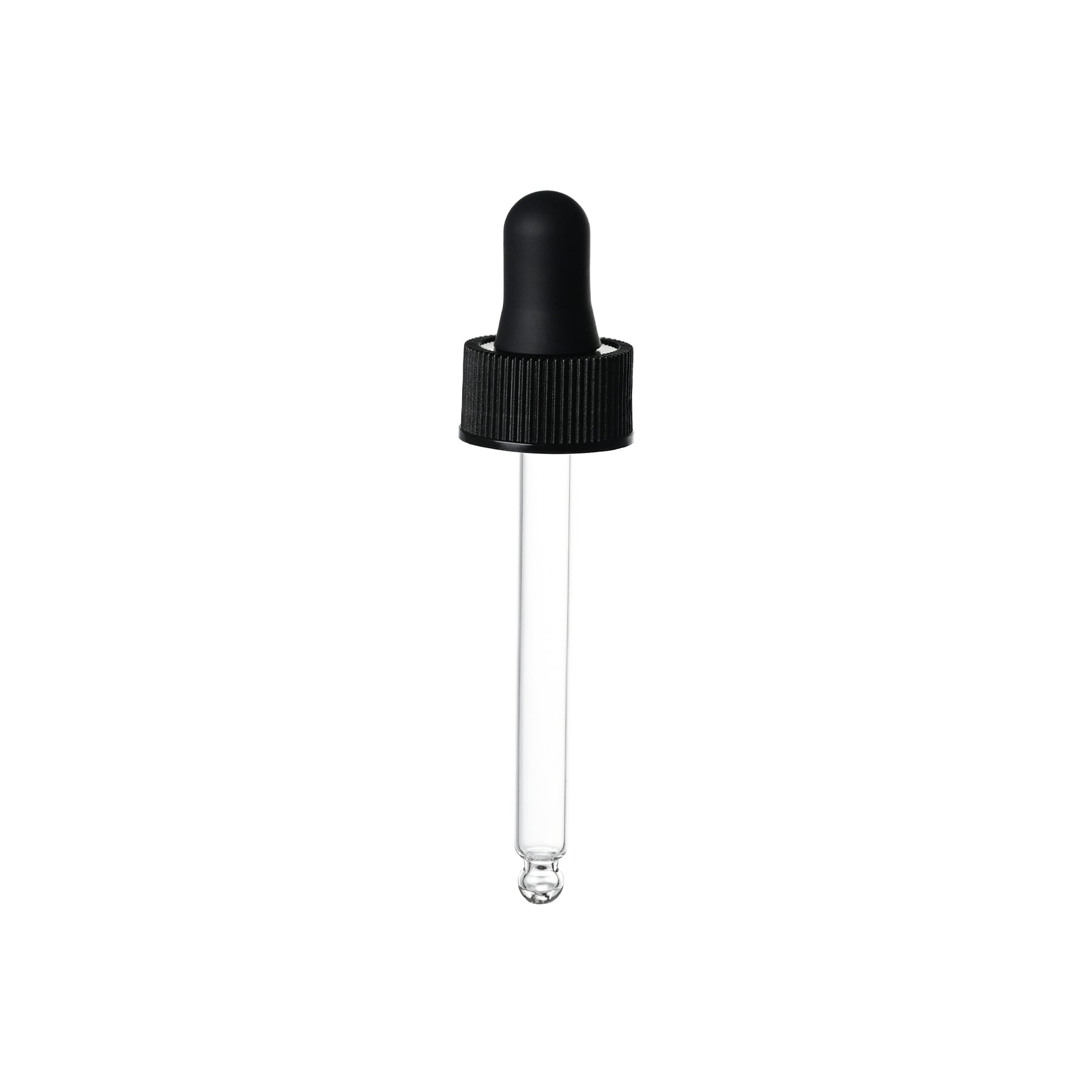 20-400 Black Ribbed PP Graduated Dropper With 76mm Round Tip GLASS ...