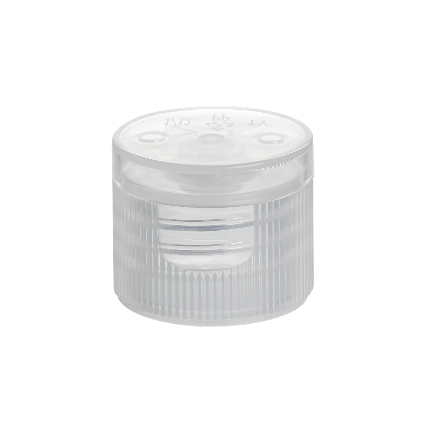 20-410 Natural PP Plastic Ribbed Flip Top Cap