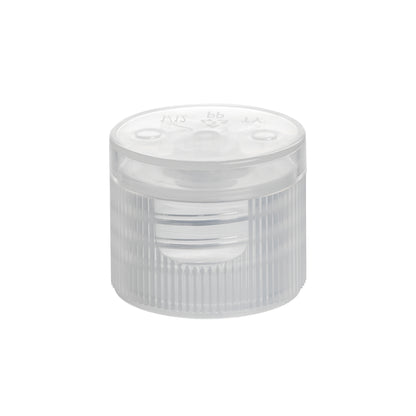 20-410 Natural PP Plastic Ribbed Flip Top Cap