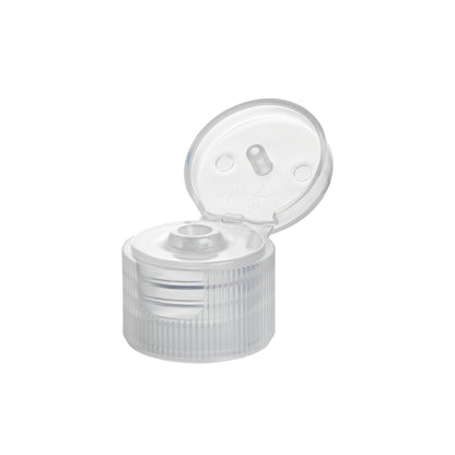 20-410 Natural PP Plastic Ribbed Flip Top Cap