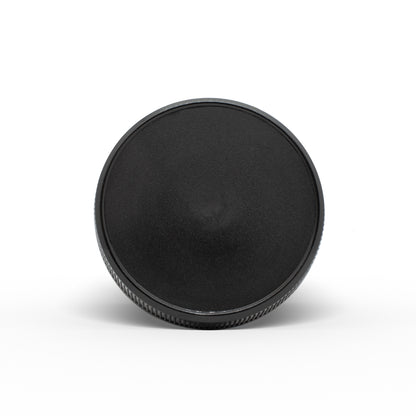 top view Black 58-400 PP Ribbed Skirt Lid with PE Liner