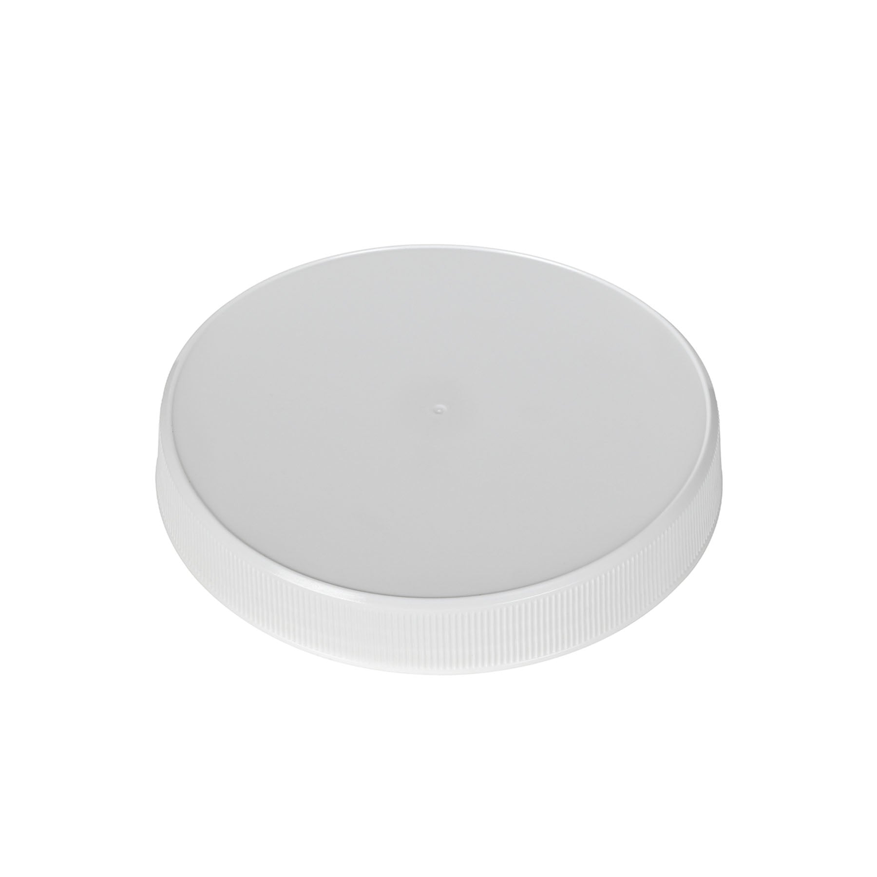 110-400 White PP Ribbed Skirt Cap with PE Liner