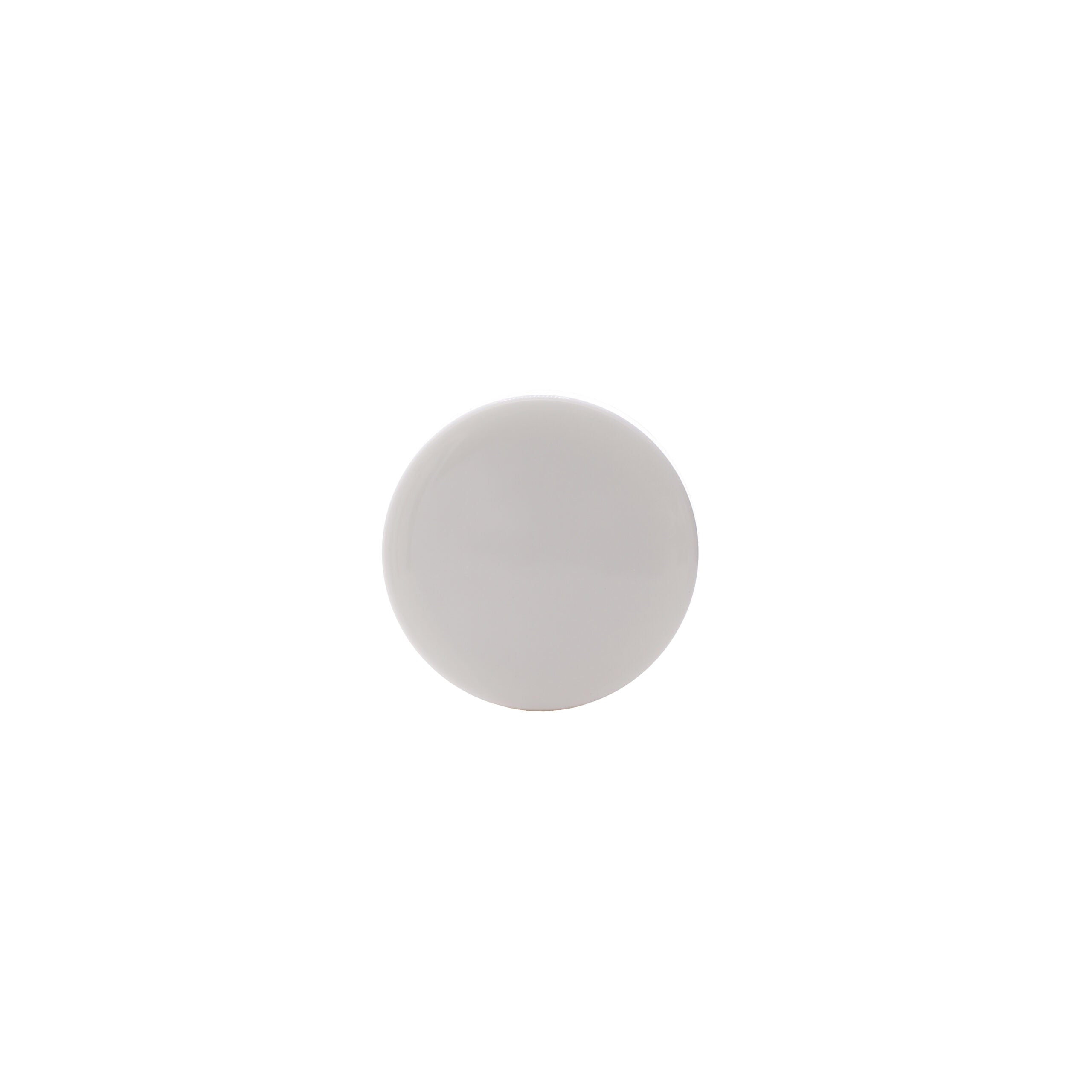 Top side of 33-400 White PP Smooth Skirt Cap