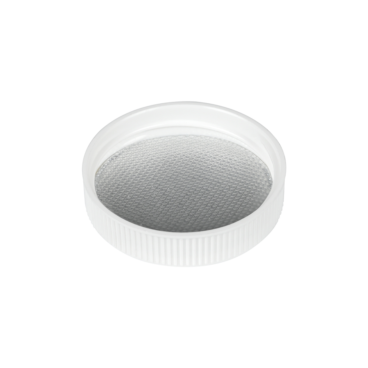 38-400 White PP Ribbed Skirt Cap with Universal HIS Liner with "SFYP" Print x3000