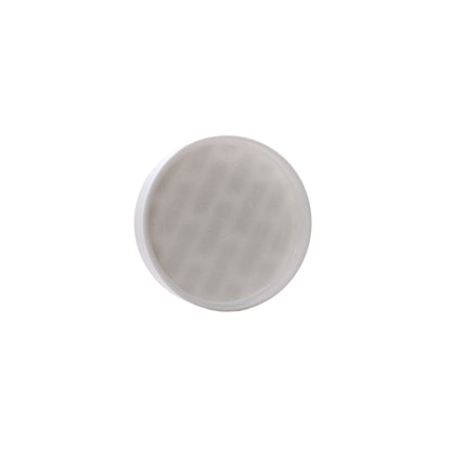 inside cap view 43-400 White PP Smooth Skirt Cap with Printed Pressure Sensitive Liner