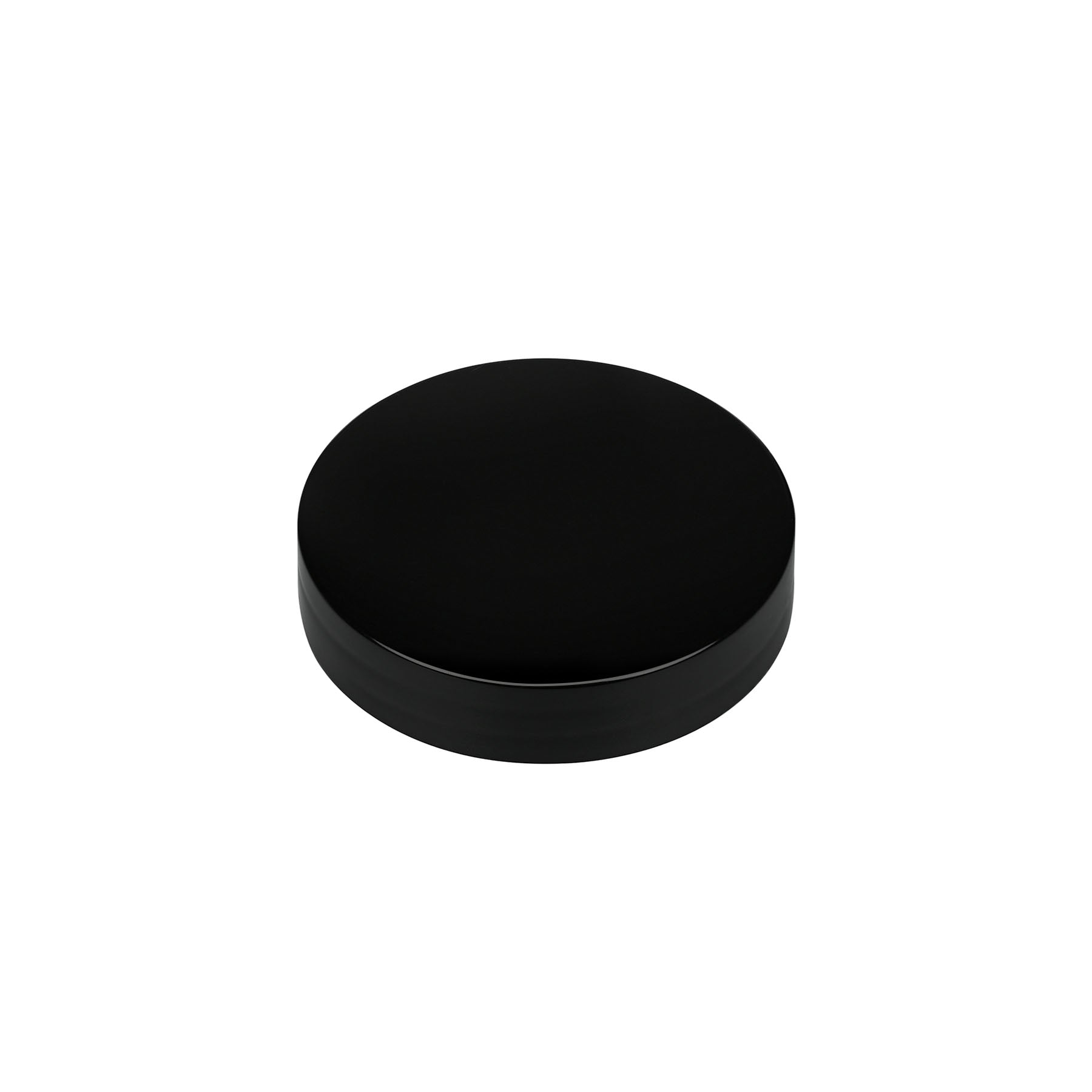 48-400 PCR Black Smooth Skirt Lid with Liner