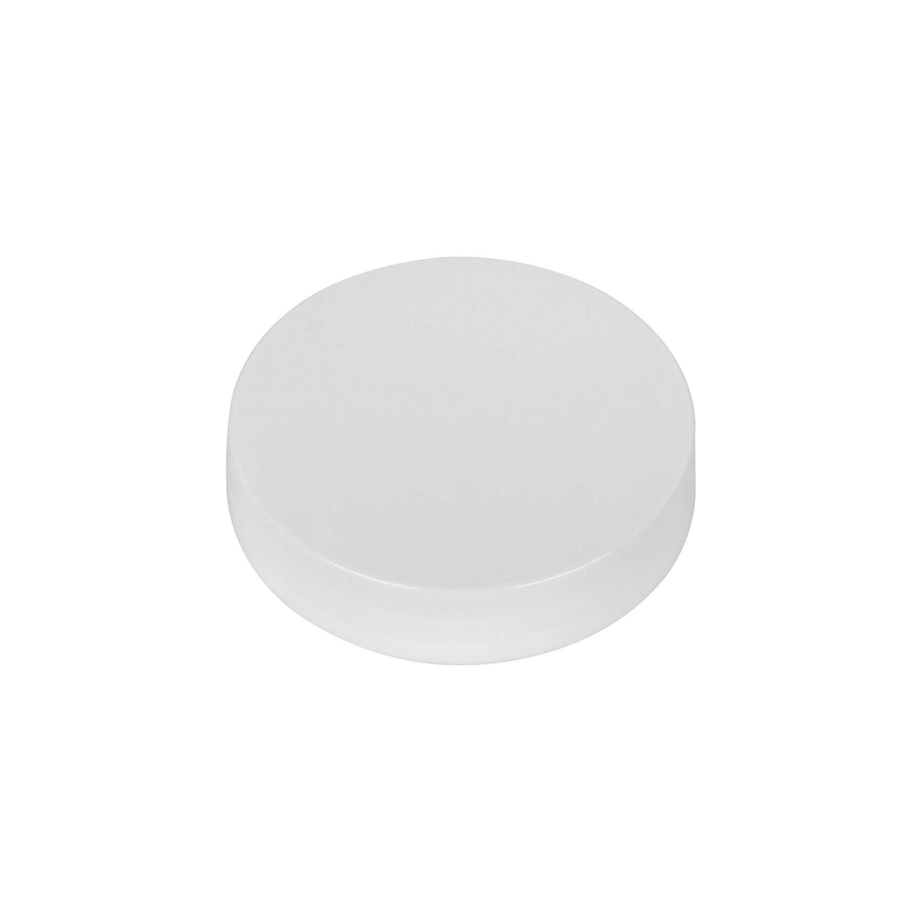 53-400 White PP Smooth Skirt Cap with PE Liner