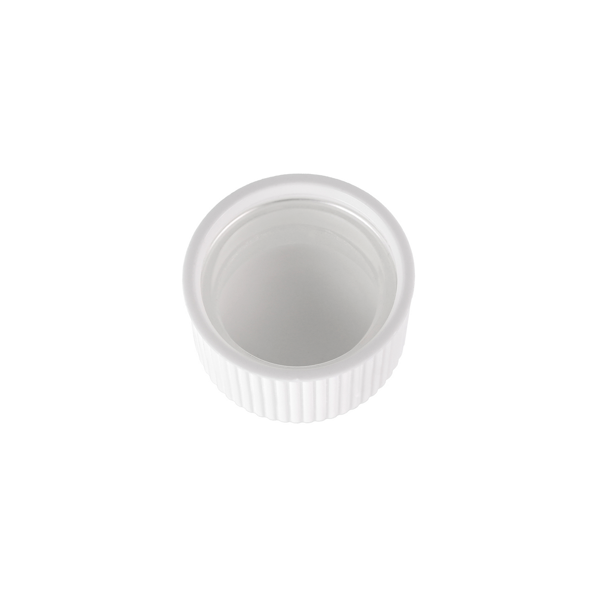 20-400 White Ribbed Skirt CRC PDT Cap with Liner