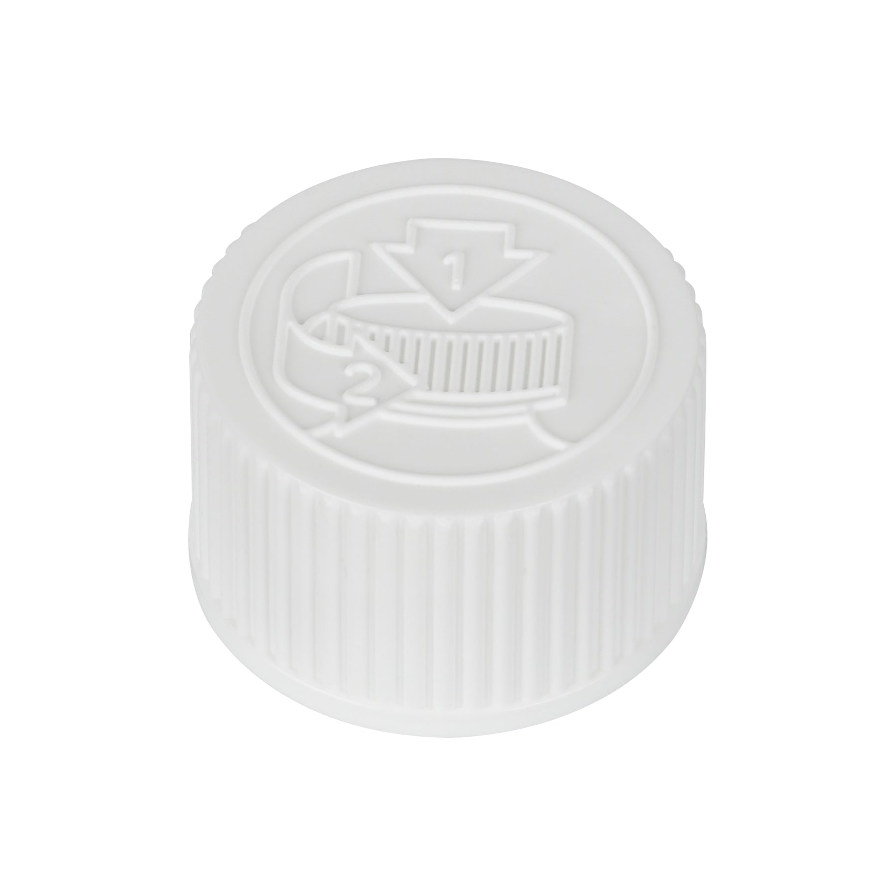 24-400 White Ribbed Skirt CRC Arrowhead Cap with Liner