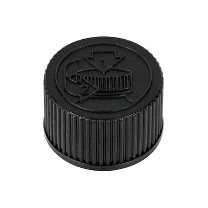 24-400 Black Ribbed Skirt CRC Arrowhead Cap with PE Liner
