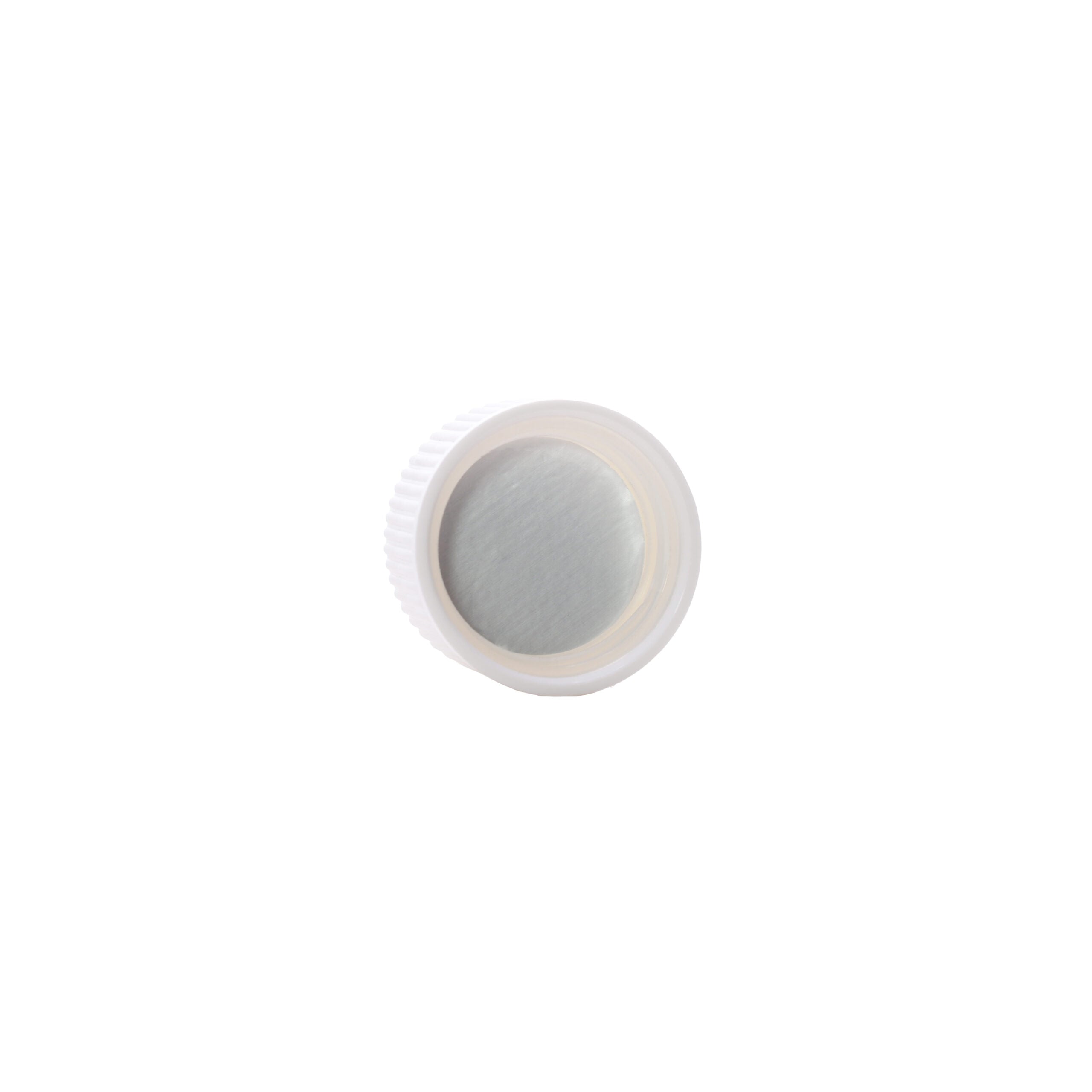 24-400 White Ribbed Skirt CRC PDT Cap with HIS Liner