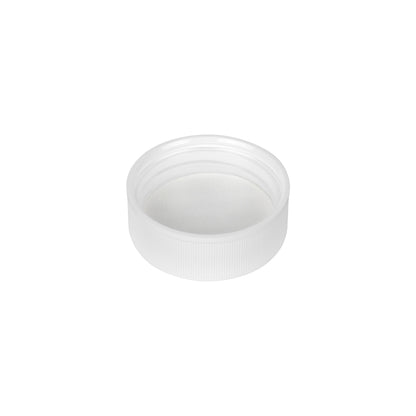 38-400 White Ribbed Skirt CRC Cap with PS Liner
