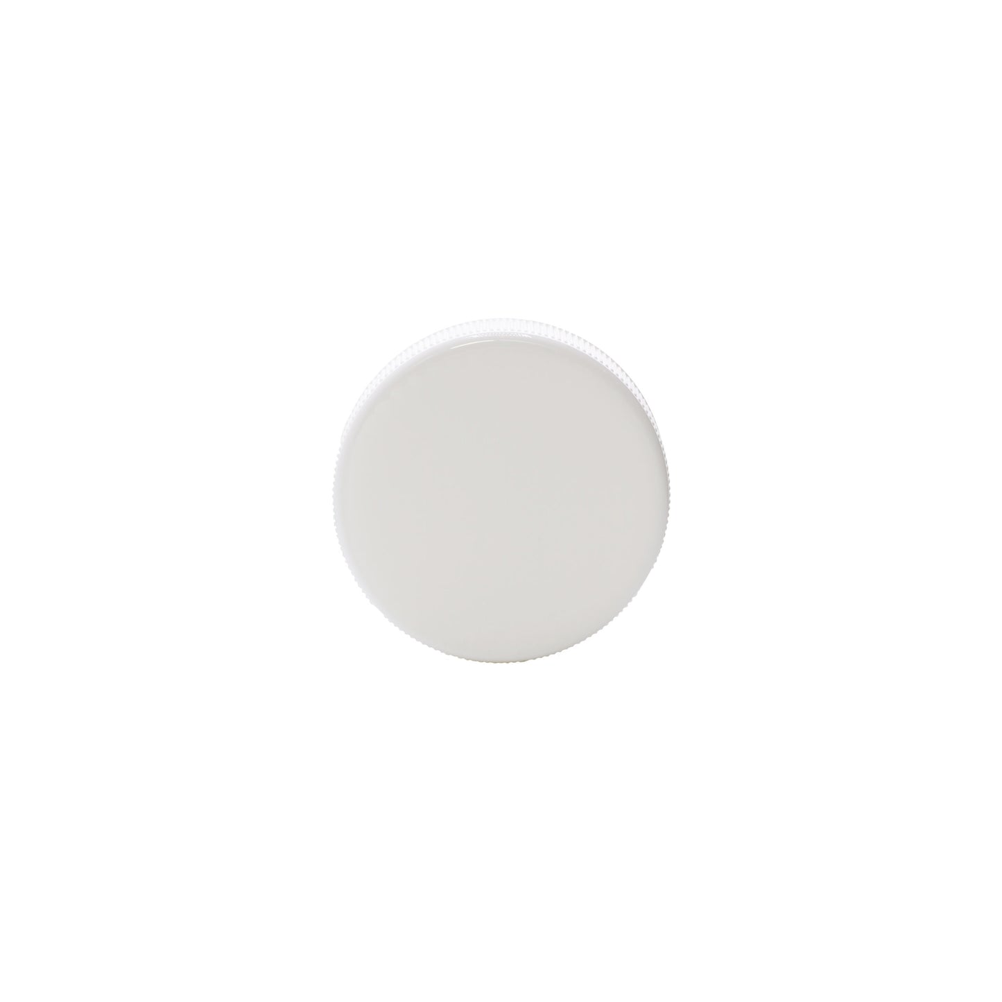 45-400 White Ribbed Skirt CRC Cap with PE Liner top view