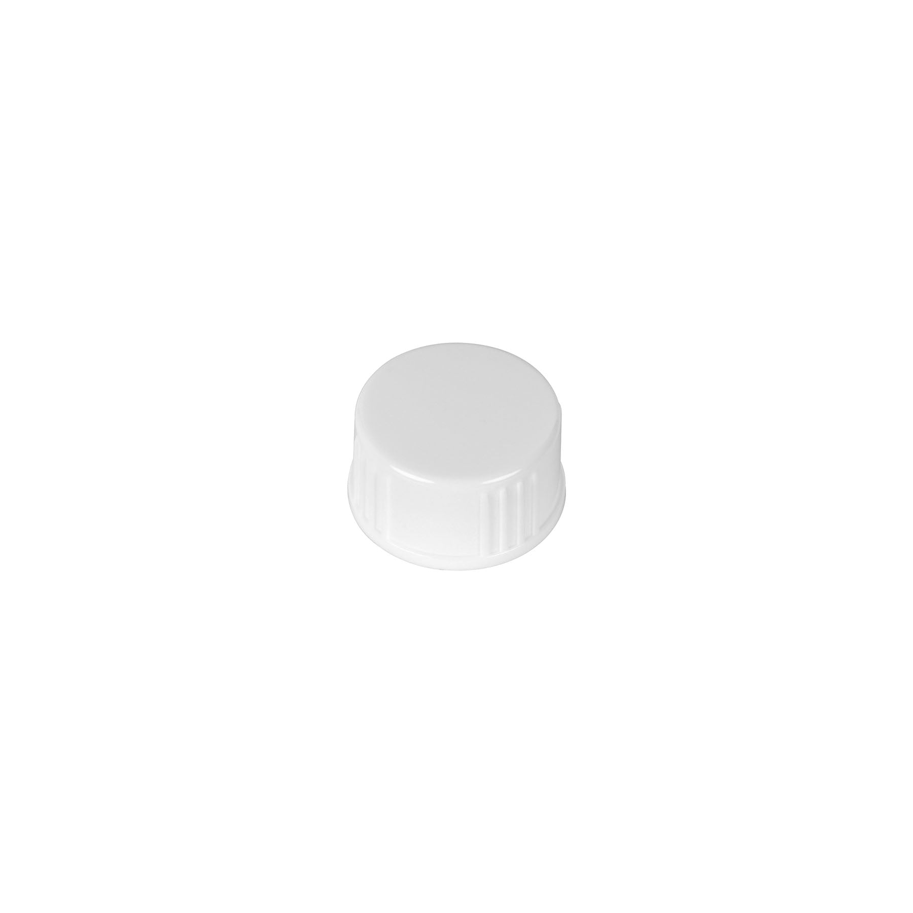18-400 White Semi Ribbed Skirt Phenolic Cap