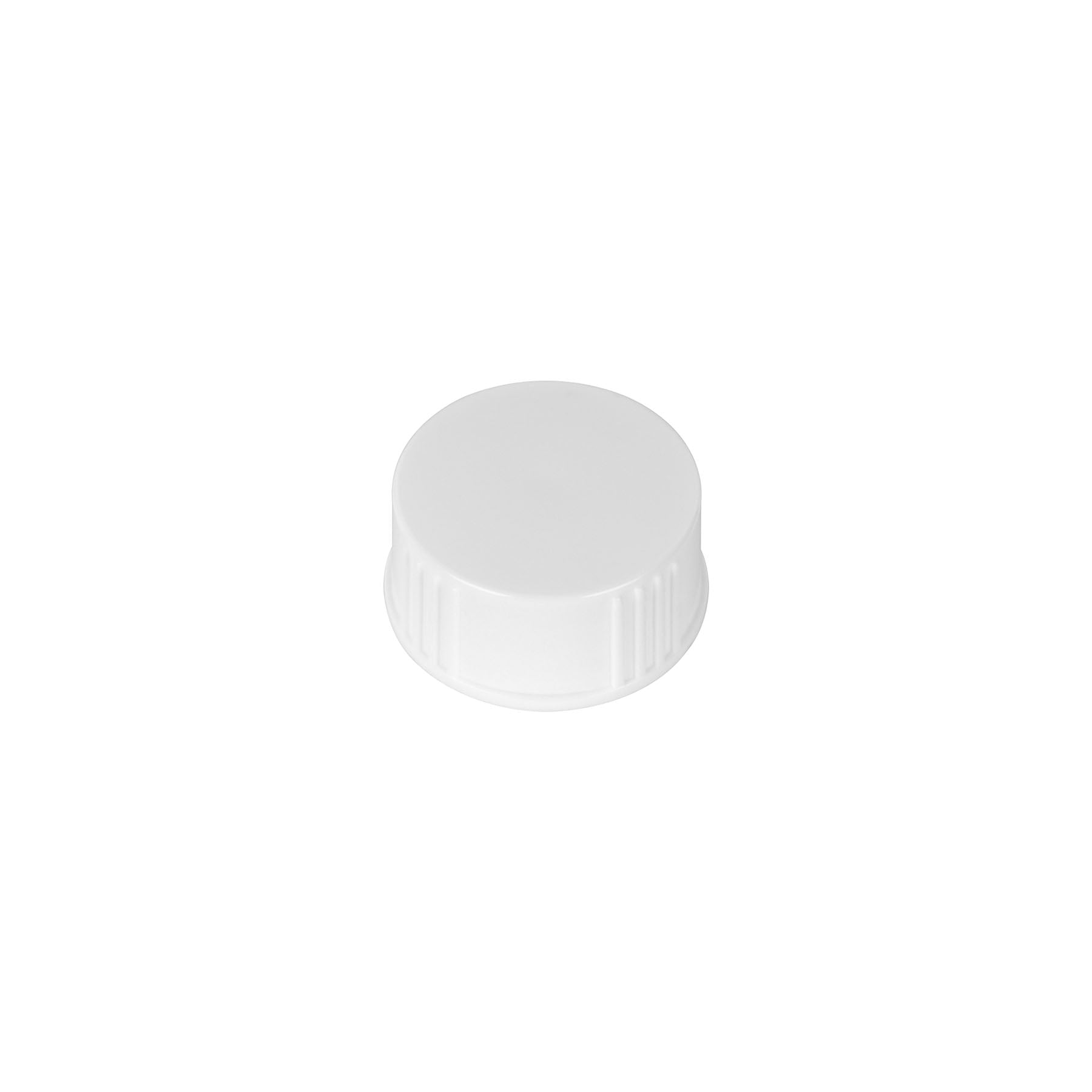 22-400 White Semi Ribbed Skirt Phenolic Cap