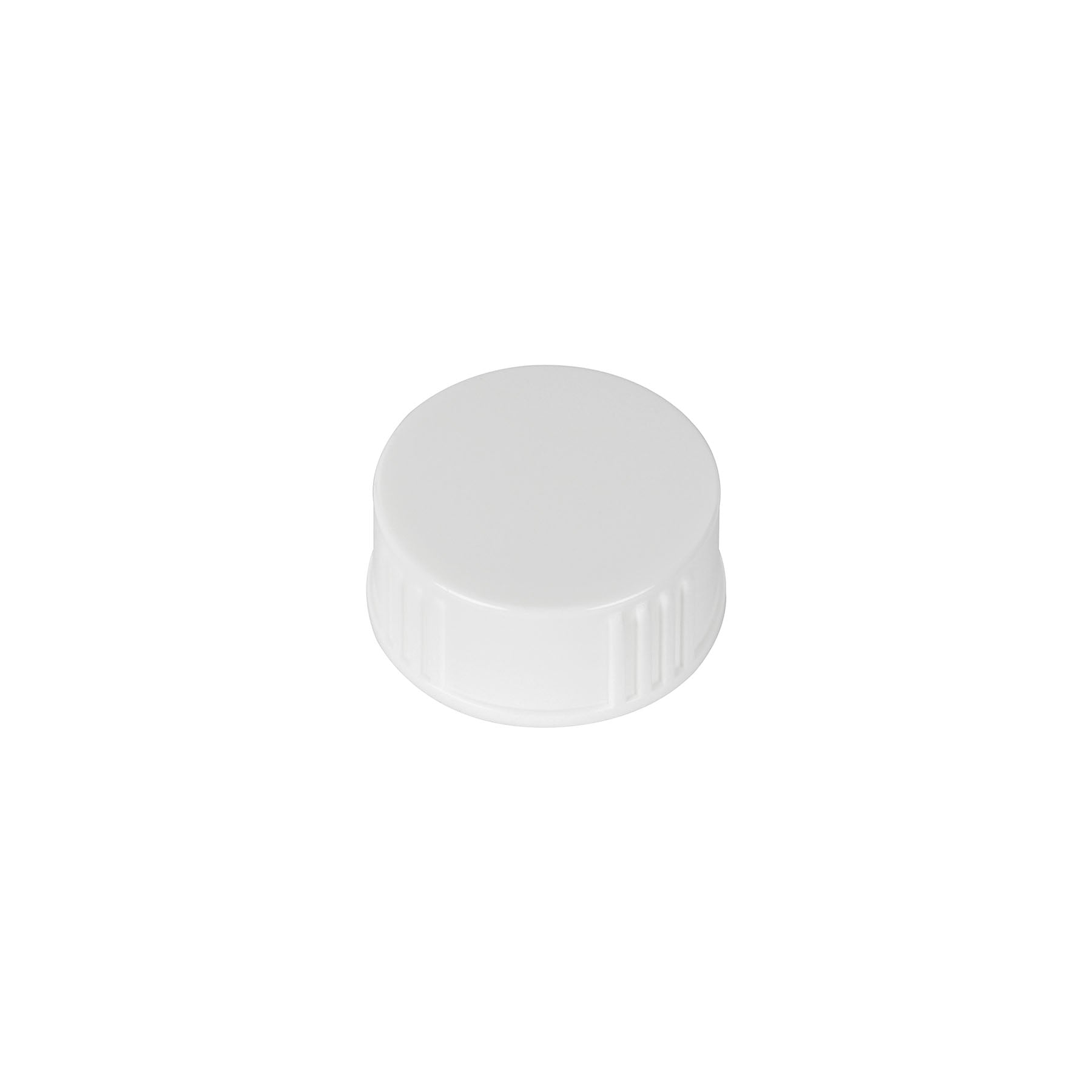 24-400 White Semi Ribbed Skirt Phenolic Cap