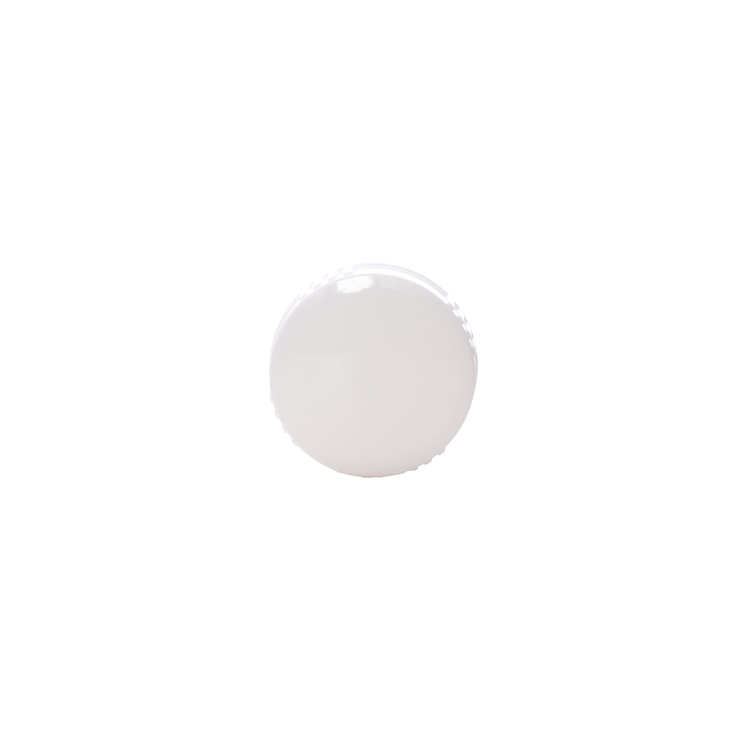 Top view of 28-400 White Semi Ribbed Skirt Phenolic Cap