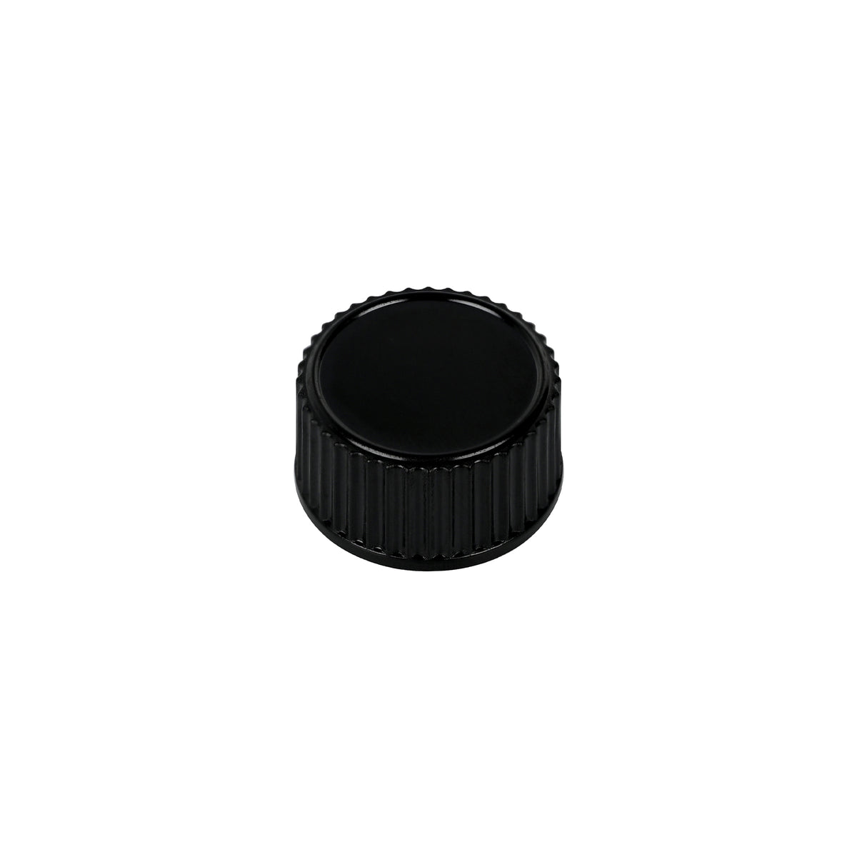 18-400 Black Semi Ribbed Skirt Phenolic Cap
