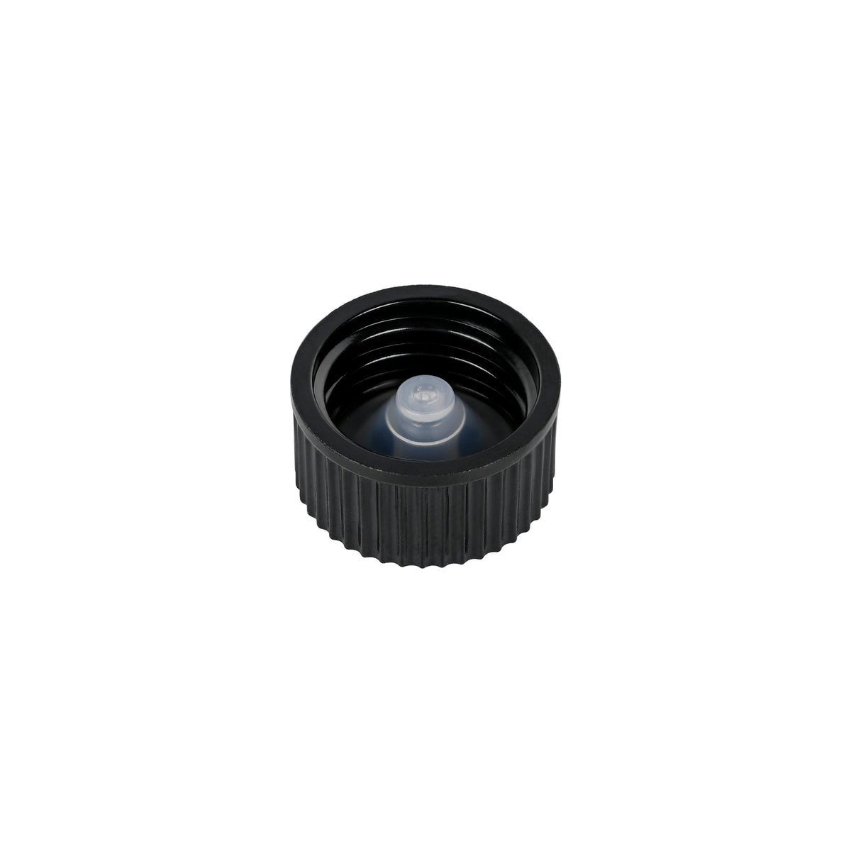 18-400 Black Semi Ribbed Skirt Phenolic Cap