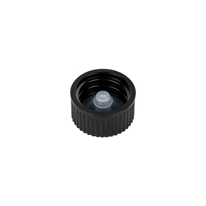 18-400 Black Semi Ribbed Skirt Phenolic Cap