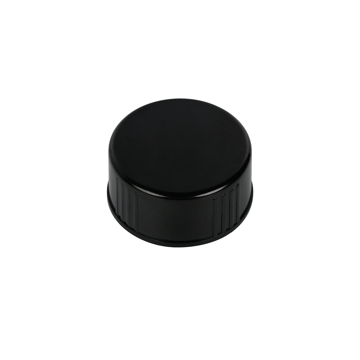 22-400 Black Semi Ribbed Skirt Phenolic Cap