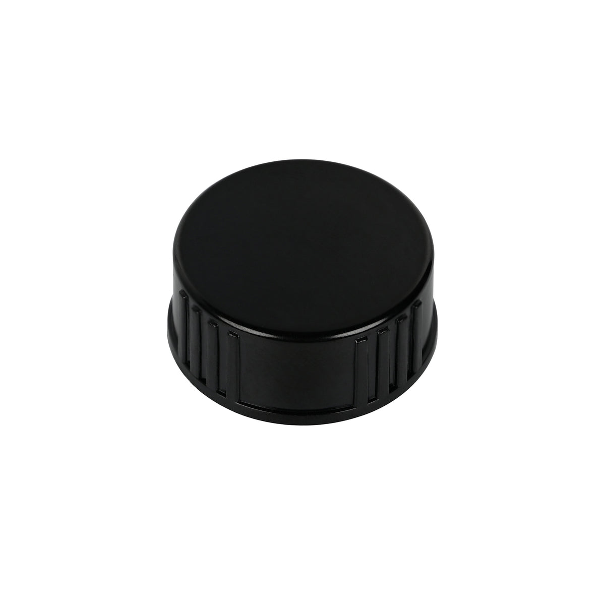24-400 Black Semi Ribbed Skirt Phenolic Cap