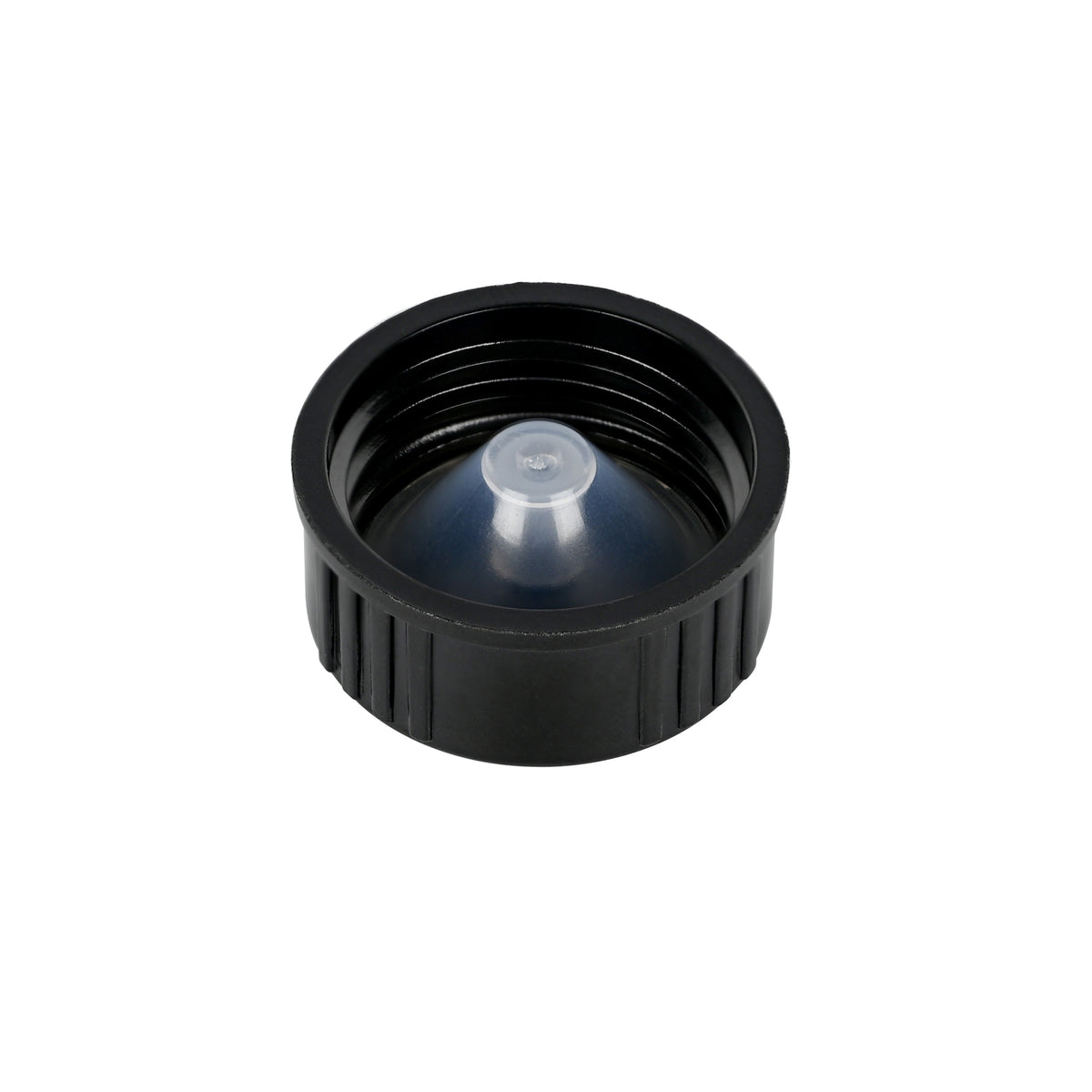 24-400 Black Semi Ribbed Skirt Phenolic Cap