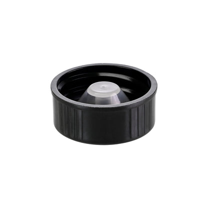 28-400 Black Semi Ribbed Skirt Phenolic Cap