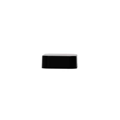 33-400 Matte Black CRC Square Cap with PE Liner side view