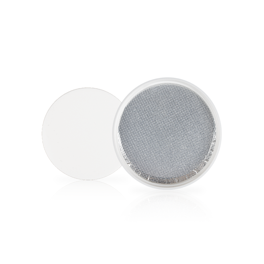 White Smooth Skirt Lid with Universal Heat Seal Liner