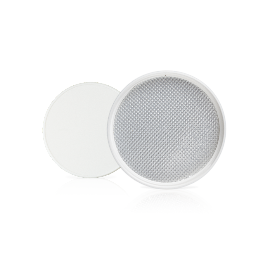 White Ribbed Skirt Lid with Universal Heat Seal Liner