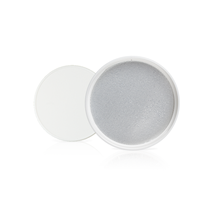 White Ribbed Skirt Lid with Universal Heat Seal Liner