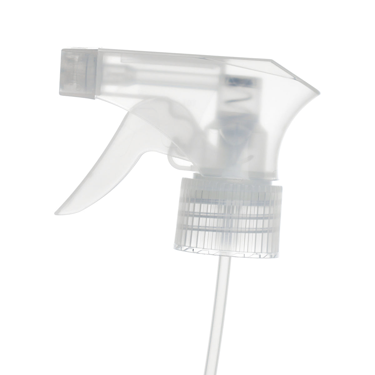 28-410 Clear Ribbed Skirt Trigger Sprayer with  Dip Tube