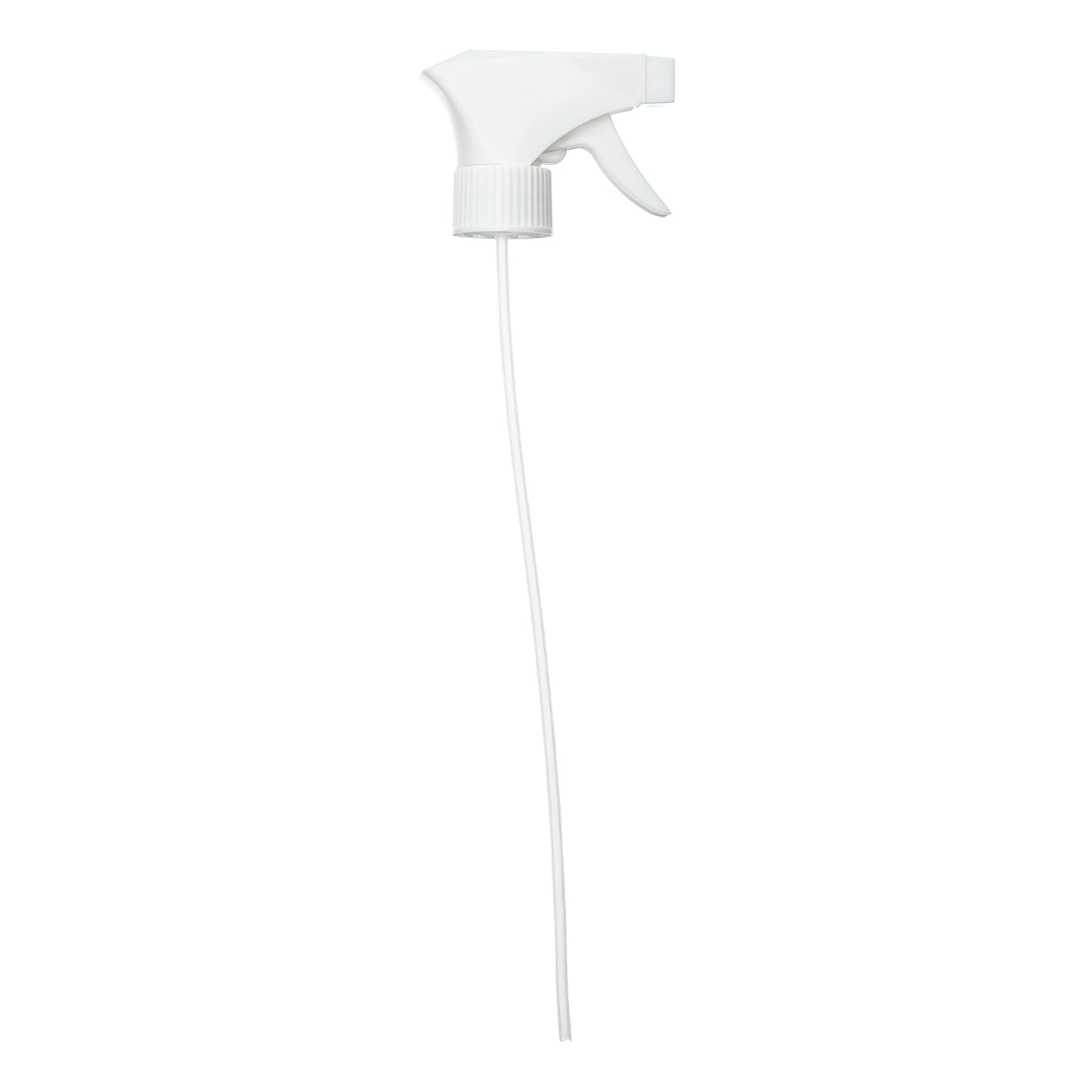 28-400 White Ribbed Skirt Trigger Sprayer with 248mm Dip Tube